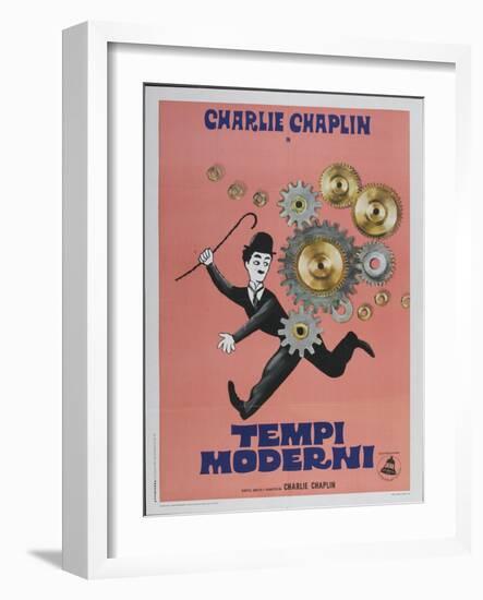 Modern Times, Italian Movie Poster, 1936-null-Framed Art Print