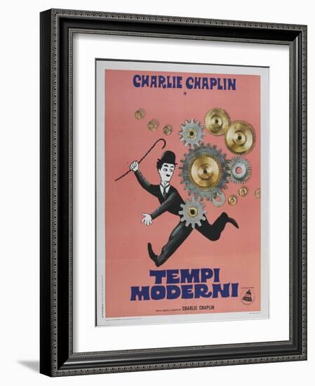 Modern Times, Italian Movie Poster, 1936-null-Framed Art Print