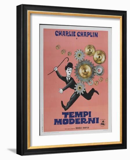 Modern Times, Italian Movie Poster, 1936-null-Framed Art Print