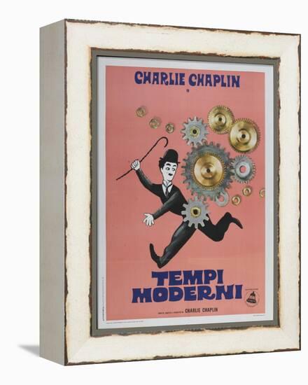 Modern Times, Italian Movie Poster, 1936-null-Framed Stretched Canvas