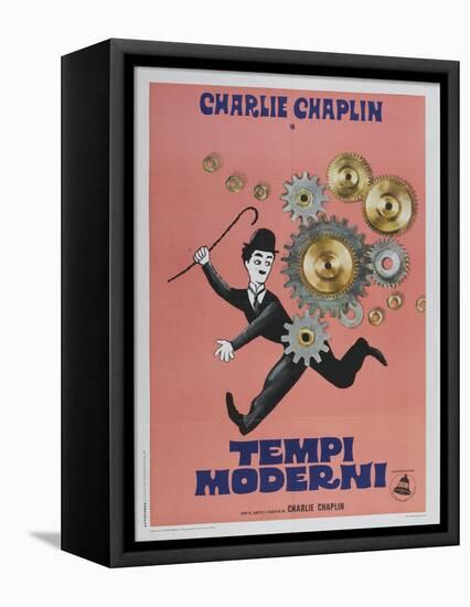 Modern Times, Italian Movie Poster, 1936-null-Framed Stretched Canvas