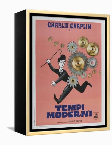 Modern Times, Italian Movie Poster, 1936-null-Framed Stretched Canvas