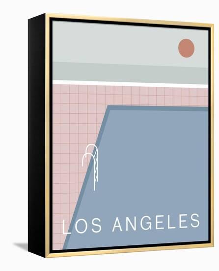 Modern Traveller - Los Angeles-Tom Frazier-Framed Stretched Canvas