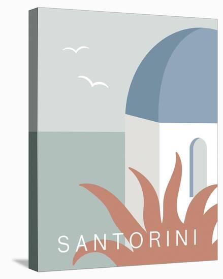 Modern Traveller - Santorini-Tom Frazier-Framed Stretched Canvas