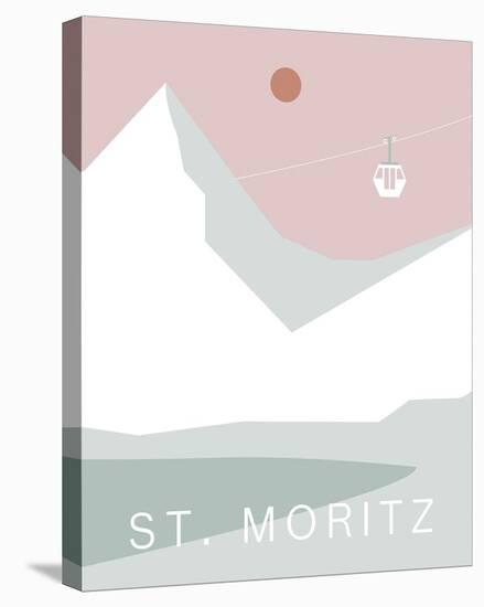 Modern Traveller - St. Moritz-Tom Frazier-Framed Stretched Canvas