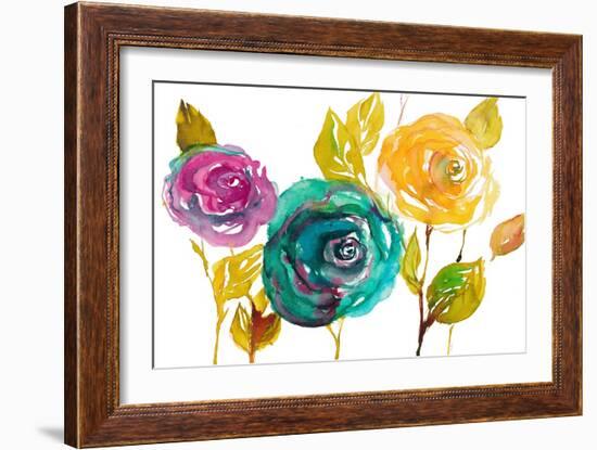 Modern Trio of Blooms II-Lanie Loreth-Framed Art Print