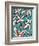 Modern Turquoise Floral-Jan Weiss-Framed Art Print