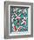 Modern Turquoise Floral-Jan Weiss-Framed Art Print