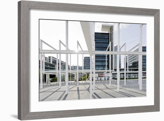 Modern Urban Architecture, Parque Das Nacoes, Lisbon-Axel Schmies-Framed Photographic Print