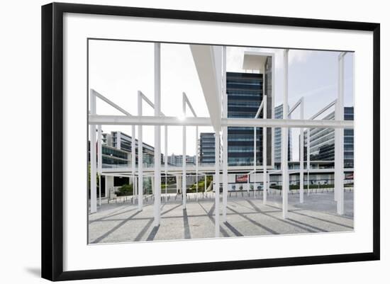 Modern Urban Architecture, Parque Das Nacoes, Lisbon-Axel Schmies-Framed Photographic Print