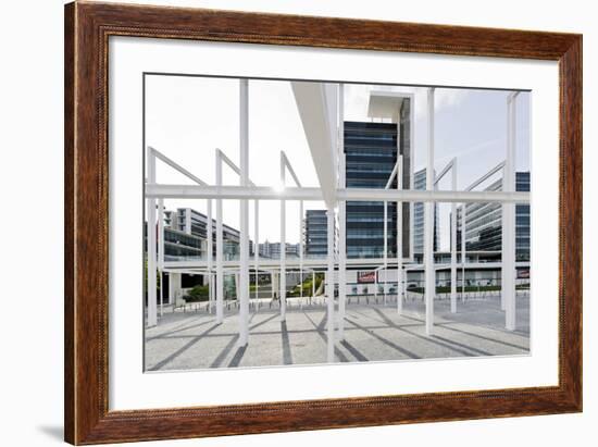 Modern Urban Architecture, Parque Das Nacoes, Lisbon-Axel Schmies-Framed Photographic Print