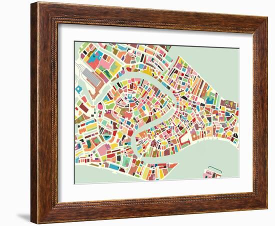 Modern Venice Map-Nikki Galapon-Framed Art Print