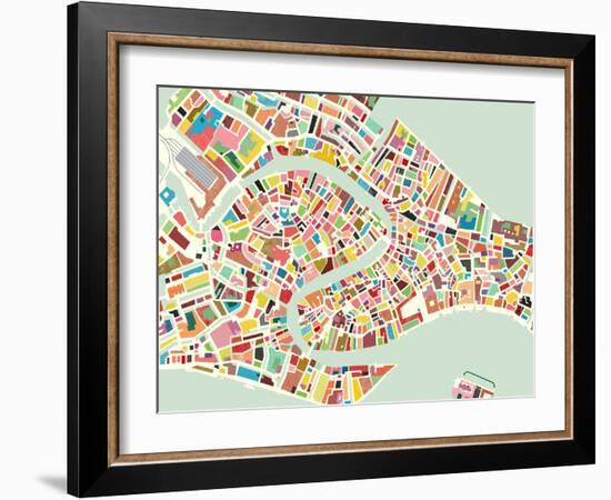 Modern Venice Map-Nikki Galapon-Framed Art Print