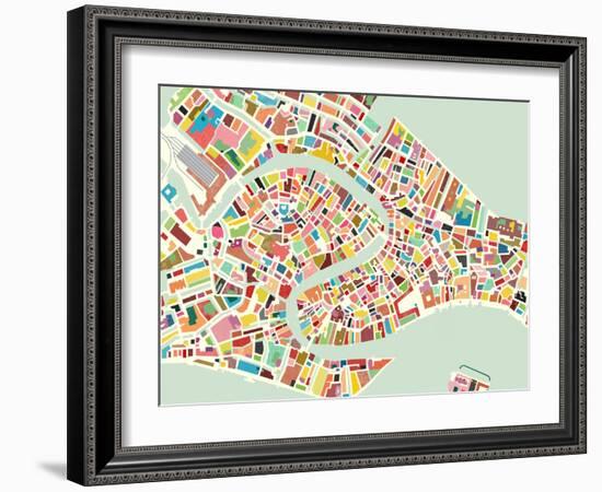 Modern Venice Map-Nikki Galapon-Framed Art Print