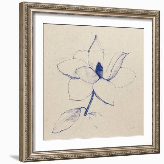 Modern Vintage Floral II Indigo-Avery Tillmon-Framed Premium Giclee Print