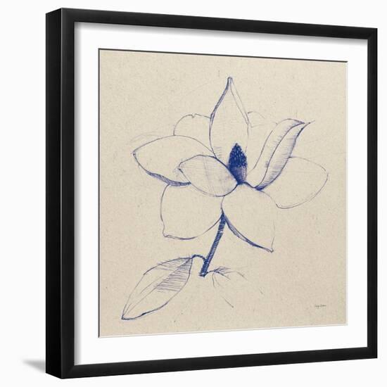 Modern Vintage Floral II Indigo-Avery Tillmon-Framed Premium Giclee Print