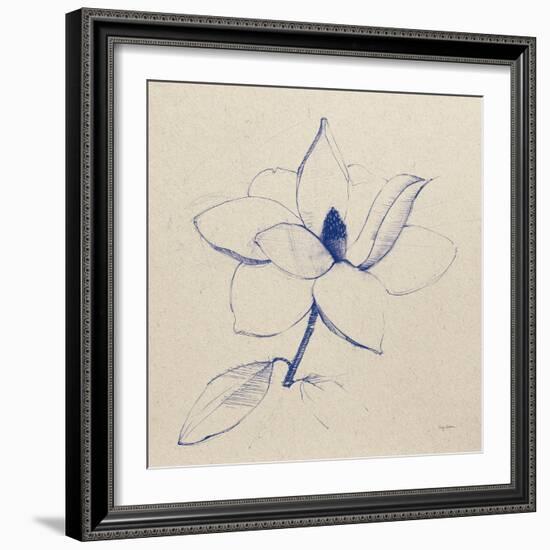 Modern Vintage Floral II Indigo-Avery Tillmon-Framed Premium Giclee Print