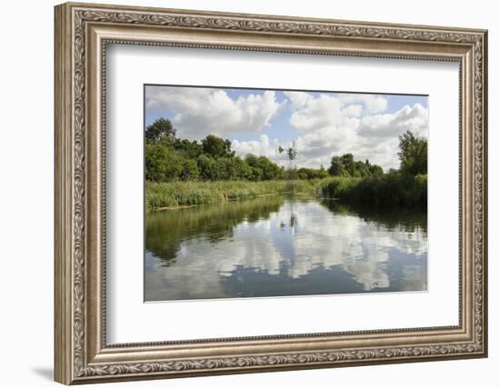 Modern Wind Pump for Pumping Water onto Wicken Fen, Cambridgeshire, UK, June 2011-Terry Whittaker-Framed Photographic Print