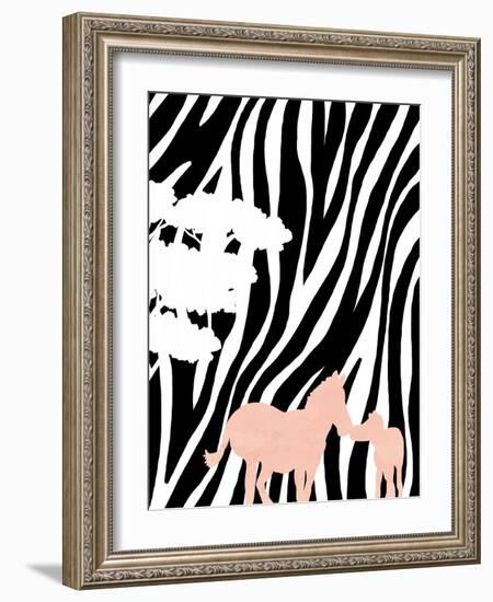 Modern Zebra's-Anna Quach-Framed Art Print