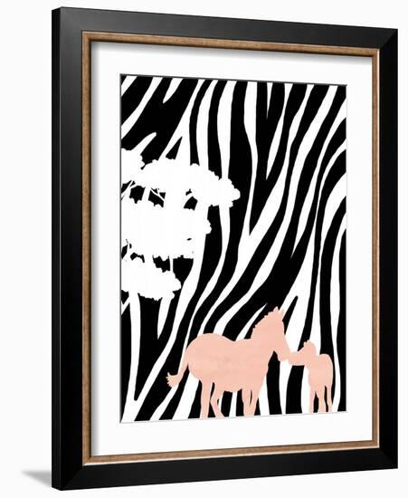 Modern Zebra's-Anna Quach-Framed Art Print