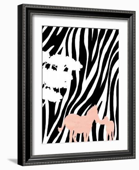 Modern Zebra's-Anna Quach-Framed Art Print