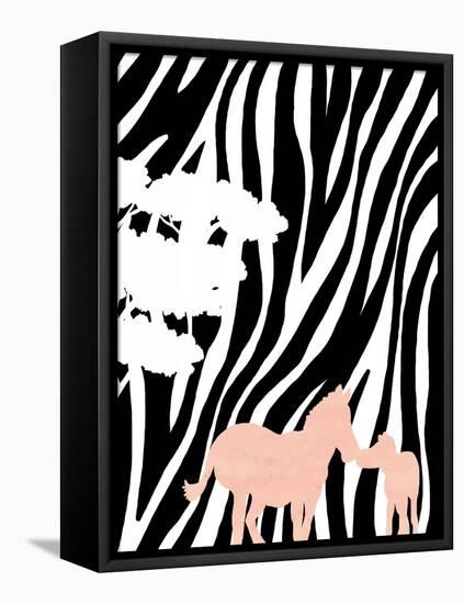 Modern Zebra's-Anna Quach-Framed Stretched Canvas