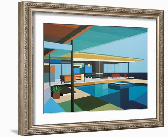 Modernist - Stahl House XI-Andy Burgess-Framed Giclee Print