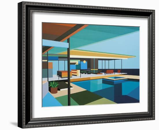 Modernist - Stahl House XI-Andy Burgess-Framed Giclee Print