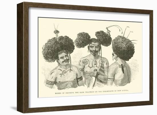 Modes of Dressing the Hair Practised by the Inhabitants of New Guinea-null-Framed Giclee Print