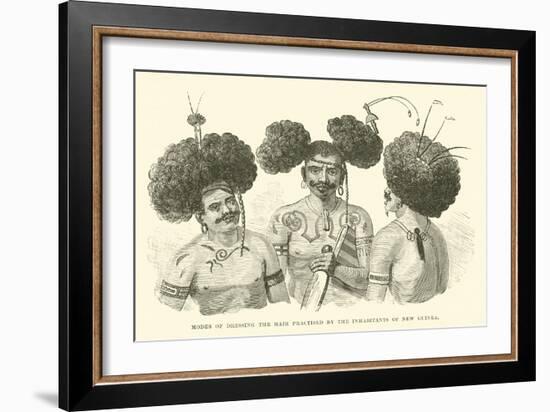 Modes of Dressing the Hair Practised by the Inhabitants of New Guinea-null-Framed Giclee Print