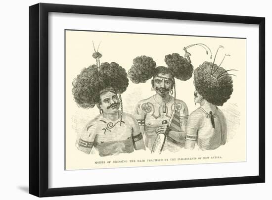 Modes of Dressing the Hair Practised by the Inhabitants of New Guinea-null-Framed Giclee Print