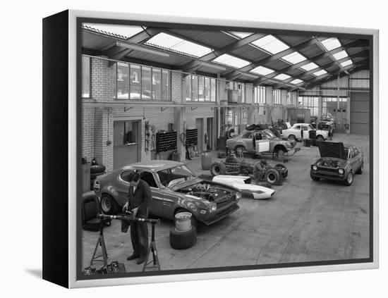 Modified Fords During Race Preparation, Littleborough, Greater Manchester, 1972-Michael Walters-Framed Premier Image Canvas