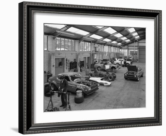 Modified Fords During Race Preparation, Littleborough, Greater Manchester, 1972-Michael Walters-Framed Photographic Print