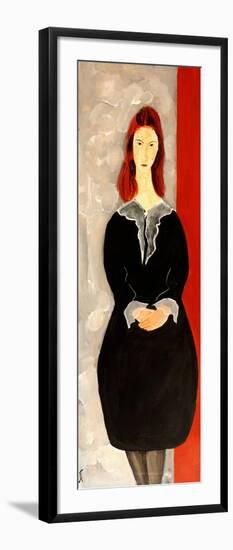 Modigliani Jean Hebuterne with Black Dress, 2016-Susan Adams-Framed Giclee Print