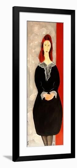 Modigliani Jean Hebuterne with Black Dress, 2016-Susan Adams-Framed Giclee Print