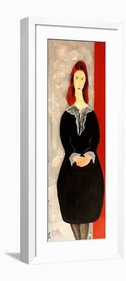 Modigliani Jean Hebuterne with Black Dress, 2016-Susan Adams-Framed Giclee Print