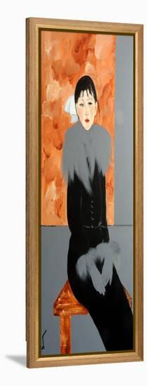 Modigliani Lady with Grey Stole and Gloves, 2016-Susan Adams-Framed Premier Image Canvas