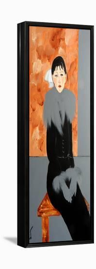 Modigliani Lady with Grey Stole and Gloves, 2016-Susan Adams-Framed Premier Image Canvas