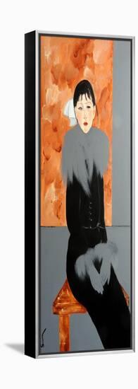 Modigliani Lady with Grey Stole and Gloves, 2016-Susan Adams-Framed Premier Image Canvas