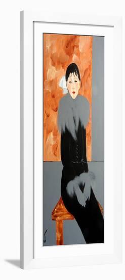 Modigliani Lady with Grey Stole and Gloves, 2016-Susan Adams-Framed Giclee Print