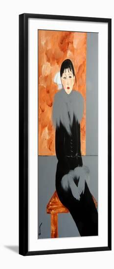 Modigliani Lady with Grey Stole and Gloves, 2016-Susan Adams-Framed Giclee Print