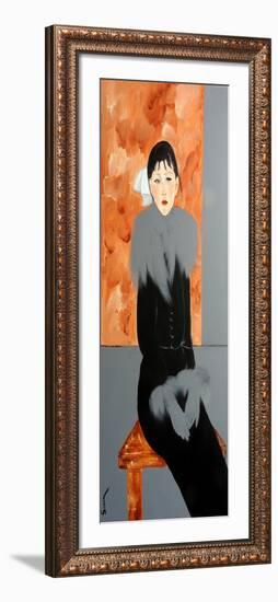 Modigliani Lady with Grey Stole and Gloves, 2016-Susan Adams-Framed Giclee Print