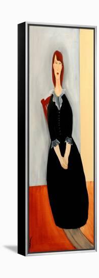 Modigliani Lady with Red Hair on Red Chair, 2016-Susan Adams-Framed Premier Image Canvas