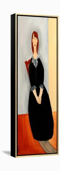 Modigliani Lady with Red Hair on Red Chair, 2016-Susan Adams-Framed Premier Image Canvas