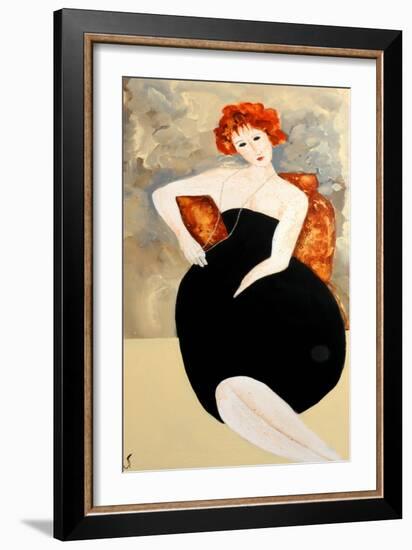 Modigliani with Pearls, 2016-Susan Adams-Framed Giclee Print