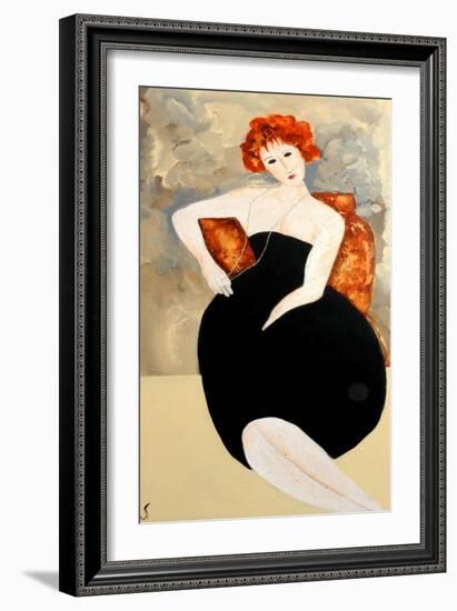 Modigliani with Pearls, 2016-Susan Adams-Framed Giclee Print
