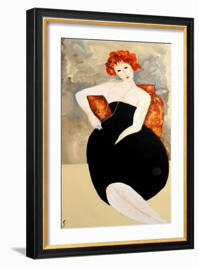 Modigliani with Pearls, 2016-Susan Adams-Framed Giclee Print