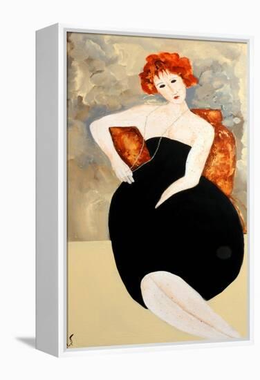 Modigliani with Pearls, 2016-Susan Adams-Framed Premier Image Canvas