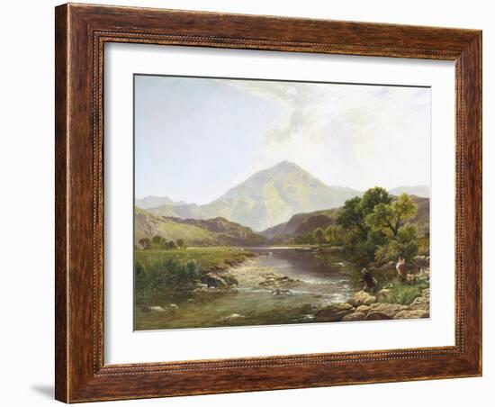 Moel Hebog from the Stepping Stone-Henry John Boddington-Framed Giclee Print
