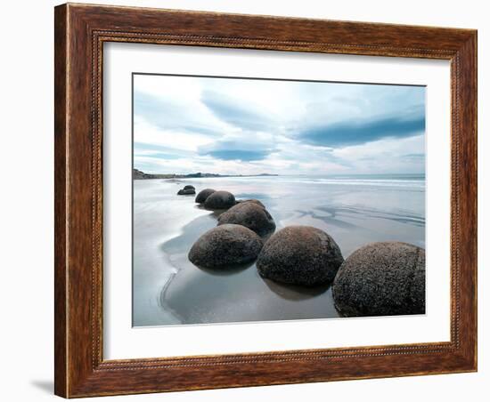 Moeraki Boulders #3, New Zealand ‘98-Monte Nagler-Framed Photographic Print